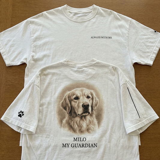 My Guardian Custom Pet Portrait T-Shirt | Always With Me Personalized Pet Tee