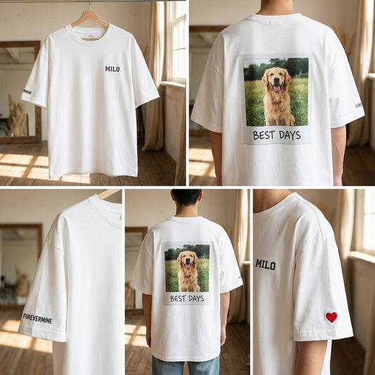 Best Days Custom Pet Photo T-Shirt | Personalized Everyday Dog Tee