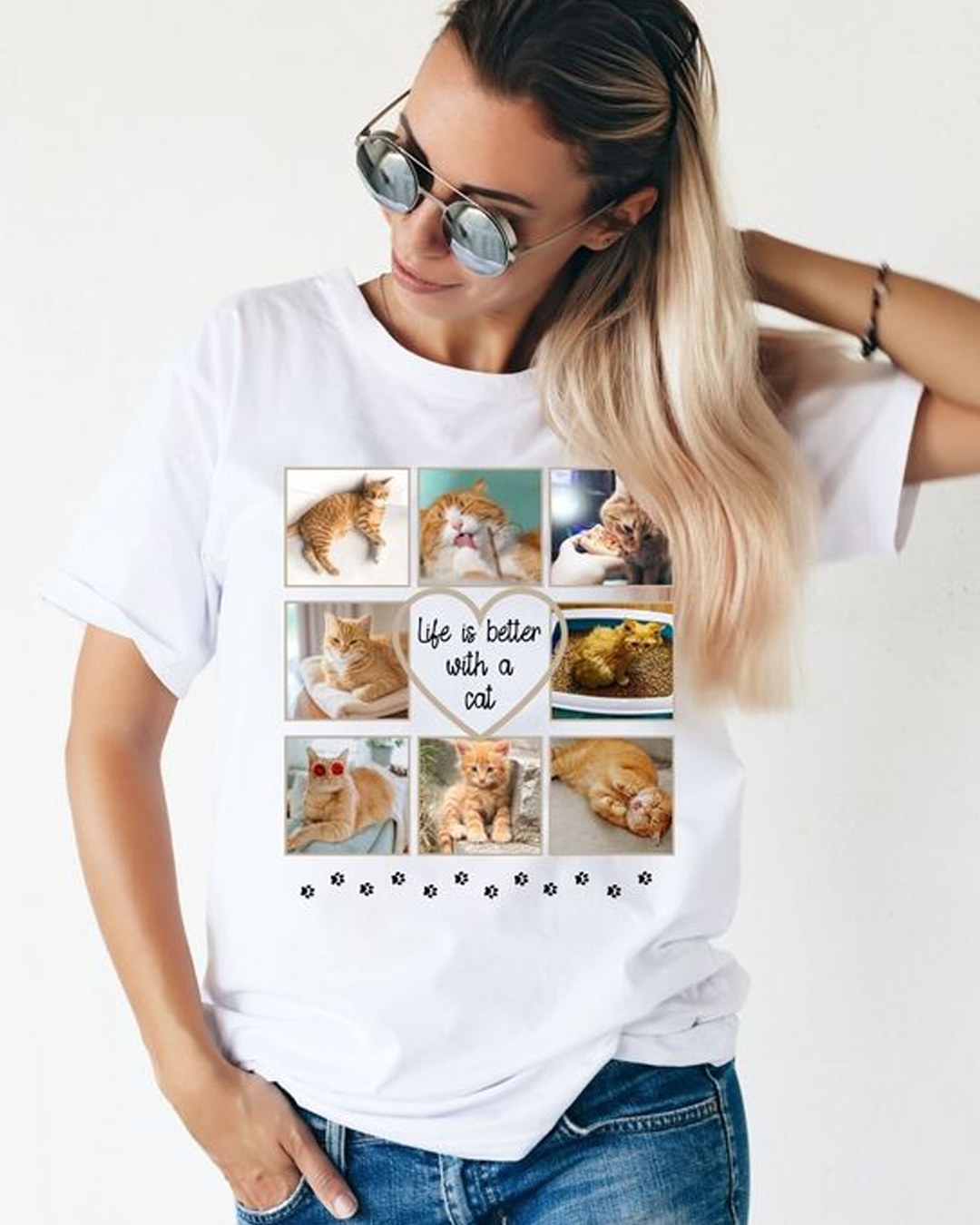 Paw-parazzi Collage Tee | Life Is Better With Your Pet | 240 GSM Premium Oversized | FurEverMine.store