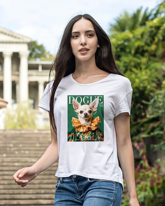 Premium Custom Pet Magazine Cover T-Shirt | 240 GSM Oversized | FurEverMine.store