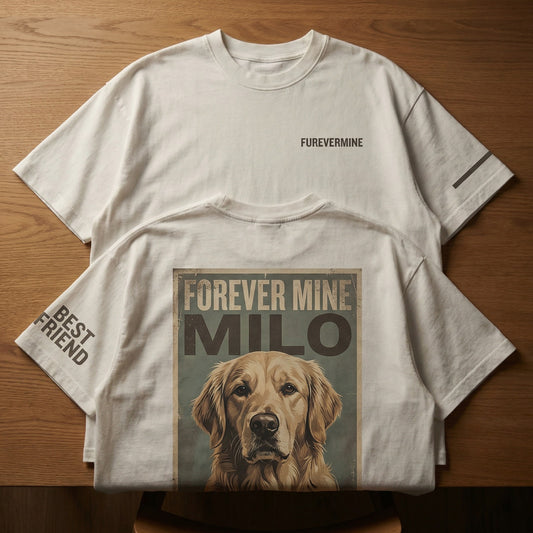 Forever Mine Custom Pet Portrait T-Shirt | Personalized Best Friend Dog Tee